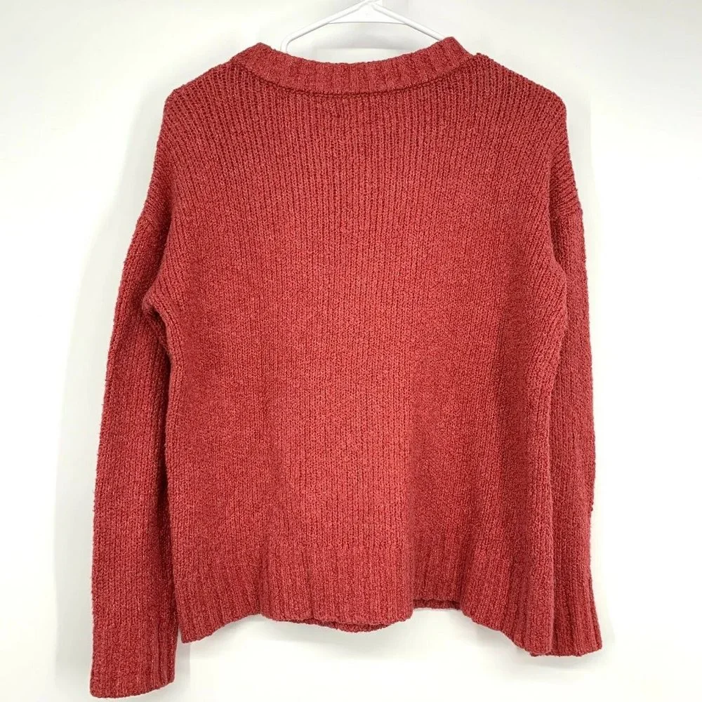 American Eagle Sweater Henley Jegging Fit Pullover Button Up Pink - Picture 9 of 12